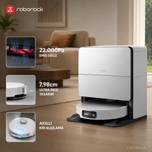 Roborock Ultra Premium Akıllı Robot Süpürge, 22.000PA Emiş Gücü, Engel Algılama, Kendi Kendini Temizleme,halıtanıma