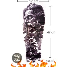 Trakya Tattoo 1-2 Hafta Kalıcı Kol Kaplama Poseidon Geçici Dövme TQB-290
