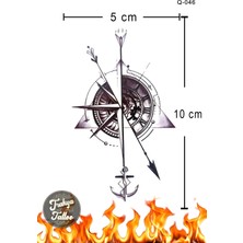 Trakya Tattoo 1-2 Hafta Kalıcı Minimal Pusula Geçici Dövme Q-046