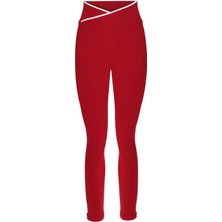 Goat Spirit Pro Seamless Beyaz Kemerli Bordo Tayt EM29