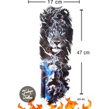 Trakya Tattoo 1-2 Hafta Kalıcı Kol Kaplama Aslan Zeus Geçici Dövme A5-Kl