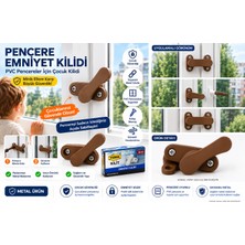 Yuma Pencere Emniyet Kilidi Kahverengi Metal Pvc Pencere ve Kapı Çocuk Güvenlik Kilidi YM-724