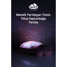 Cloud-B Melodili Parıldayan Yıldızlı Peluş Kaplumbağa 29,5X20X10,5 cm (Pembe)