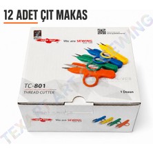 Texart Art Of Sewing Golden Eagle TC-801 Çıt Makas Iplik Temizleme Makası (12 Adet Yeşil)