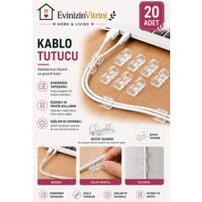 Evinizin Vitrini Kendinden Yapışkanlı Kablo Sabitleyici – Pratik Kablo Düzenleyici Klips