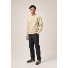 Redline Takes Bisiklet Yaka Kışlık Regular Fit Sweatshirt Bej