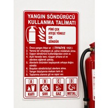 Korkmaz Group Levha Yangın Söndürücü Kullanma Talimatı Levhası Pvc Dekota 25X35 cm