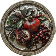 E38 El Işçiliği Folyo Kabartma Nar Tablo 35*35 cm - 6619