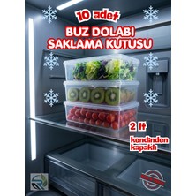 Rika Garden 2 Litre Şeffaf Mutfak Saklama Kabı 10 Adet