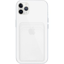 Mopal iPhone 11 Pro Max Uyumlu Kartlık Detaylı Şeffaf Silikon Kılıf | Yuki Serisi