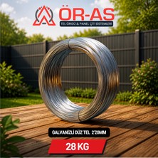 Ör-As Tel Örgü Galvanizli Tel 28 Kg 2.20 mm Bağlama Teli Paslanma Yapmaz