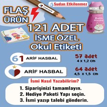 Yunus Copy Okul Etiketi Kalem Defter Etiketi Bordo Lacivert Özel Isim Yazılabilen Etiket - 121ADET