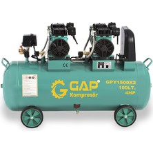 GAP Kompresör Yüksek Emişli Yağsız Teknoloji Hava Kompresörü 100 Lt 4 Hp
