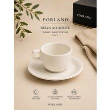 Porland 80/85 cc Kahve Fincanı Tabaklı Türk Kahvesi Espresso Fincanı