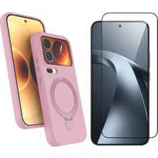 Vendas Xiaomi Mi 17 Pro Uyumlu Regal M-Safe Tutucu Özellikli Standlı Kapak + Cam Ekran Koruyucu