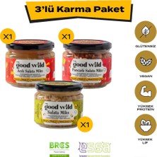 The Good Wild Filizlendirilmiş Fermante Salata Miks Karma Paket | Yemeye Hazır Glutensiz Ürün | Vegan | 3 x 300 Gr