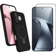 Vendas Huawei Honor 600 Lite Uyumlu M-Safe Tutucu Özellikli Standlı Regal Kapak + Tempered Cam Ekran Koruyucu
