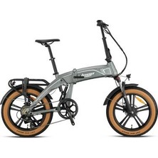 Kron Armour - 20  - Katlanır (Fat Bike) - 7 Vites - H.disc - Elektrikli - Mat Gri / Gri