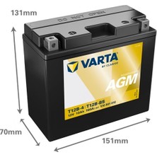 Motostart Varta T12B-4 (YT12B-BS) 12 V 10 Amper 160 A Motosiklet Akü