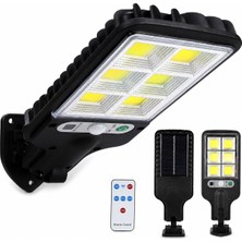 Multizone Solar Güneş Enerjili 6 Gözlü LED Bahçe Aydınlatma 3 Modlu Hareket Sensörlü Kumandalı Lamba