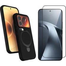 Vendas Xiaomi Mi 17 Pro Max Uyumlu M-Safe Tutucu Özellikli Standlı Regal Kapak + Tempered Cam Ekran Koruyucu