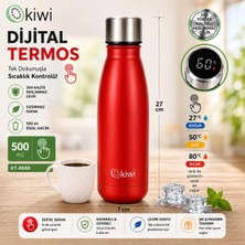 Kiwi KT-8688 Dijital Göstergeli Termos 500 ml | 304 Paslanmaz Çelik, Çift Duvarlı, Sıcaklık Ölçerli Termos