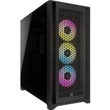 Corsair Icue 5000D Rgb Airflow CC-9011242-WW Fanlı Siyah E-Atx Oyuncu Kasası - Outlet