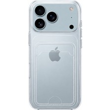 Mopal iPhone 17 Pro Uyumlu Kartlıklı Şeffaf Silikon Kılıf | Yuki Serisi