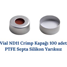 Mr. Crowley Vial Crimp Kapağı 100 Adet ND11 Ptfe Septa Yarıksız