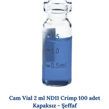 Mr. Crowley Şeffaf Cam Crimp Vial 2 ml ND11 Kapaksız 100 Adet