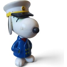 Hureggo Vintage Peanuts Kaptan Snoopy Figür – 8 cm Koleksiyonluk Denizci Snoopy Oyuncak
