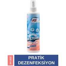 Resteril Biberon Temizleyici Alkolsüz Durulanmayan Saf Hipokloröz Biberon Sterilizatör Emzik Süt Pompası Hijyen Spreyi Bebek Dezenfektan Sprey Baby Kids 200ml