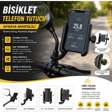 Mega Oto Market Bisiklet ve Motosiklet Telefon Tutucu – Kızaklı Ayarlanabilir Siyah Telefon Standı