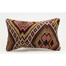 Kilim Wholesale El Yapımı Eski Kilimden Yapılmış Vintage Kırlent Kılıfı, Yün, 30X50 cm
