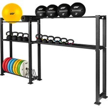 Usr EPHESOS-R32BKW 340 kg Bumper Plaka-Kettlebell-Wallball-Raf Set