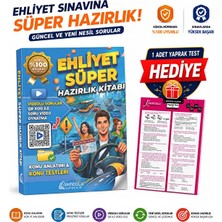 Ehliyet Süper Hazırlık Kitabı - Türkçe Sürücü Kursu Konu Anlatım & Konu Testleri