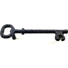 Zamerya Antika Tarz Dekoratif Pirinç Anahtar Şeklinde Kapı Çekme Kolu, Mobilya, Sandık, Kutu Kulbu - 128MM, Oksit