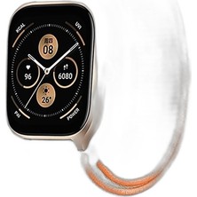 Zamerya Watch 22MM Hasırlı Cırtcırtlı Kordon - Krem