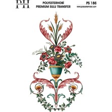 Polyesterhobi Premium Sulu Transfer 25X35 cm  Çiçek Desenli  Ps 186