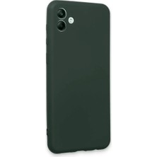 Nacario Mey Ithalat®  Samsung Galaxy A04E Kılıf First Silikon - Koyu Yeşil