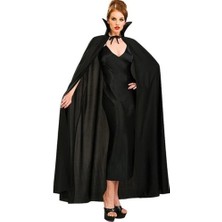 Zamerya Siyah Renk Yakalı Halloween Pelerini 120 cm