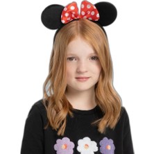 Zamerya Kırmızı Fiyonklu Minnie Mouse Taç Fare Tacı Kafa Bandı