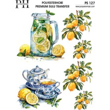 Polyesterhobi Premium Sulu Transfer 25X35 cm Limon Desenli Ps 127
