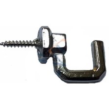 Zamerya Vidalı Kanca, Askı Büyük - 15X23MM, Nikel - 100 Adet