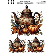 Polyesterhobi Premium Sulu Transfer 25X35 cm Vintage Mutfak Desenli Ps 167
