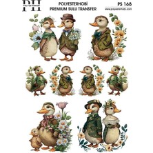 Polyesterhobi Premium Sulu Transfer 25X35 Ördek Desenli Ps 168