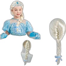 Zamerya Platin Altın Dore Renk Karlar Ülkesi Elsa Frozen Peruğu Çocuk Boy