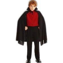 Zamerya Siyah Yakalı Pelerin - Vampir Pelerin - Dracula Pelerin 90 cm