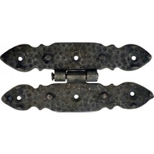 Zamerya Antika Tarz Dekoratif Pirinç Düğmeli Menteşe - 142X69 Mm, Oksit