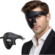 Zamerya Siyah Yarım Erkek Maske – Phantom Parti  Balo Maskesi
